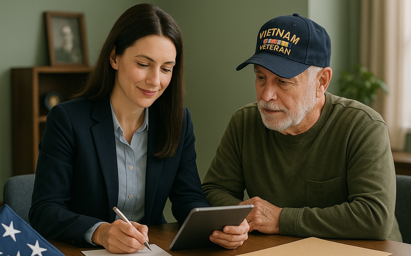 Vala platform interface showing streamlined VA claims processing